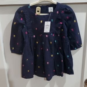 Gap Metallic Navy Dress 18 to 24 months NWT